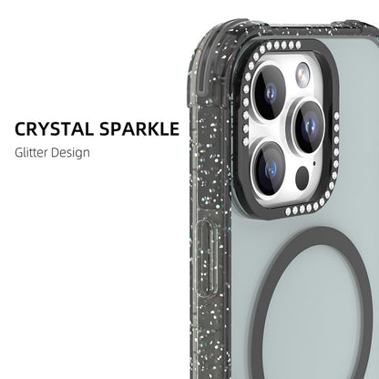 For iPhone 16 Pro Max Mutural Blink Series Glitter Edge MagSafe Magnetic Phone Case(Blue) - iPhone 16 Pro Max Cases by Mutural | Online Shopping South Africa | PMC Jewellery | Buy Now Pay Later Mobicred