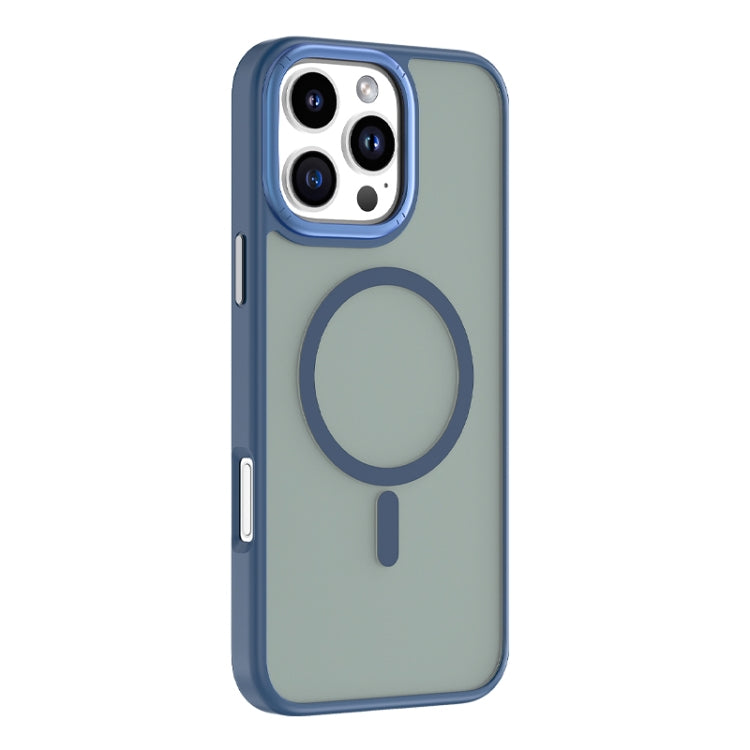 For iPhone 16 Pro Mutural Skin Feel Series Frosted MagSafe Magnetic Phone Case(Blue) - iPhone 16 Pro Cases by Mutural | Online Shopping South Africa | PMC Jewellery | Buy Now Pay Later Mobicred