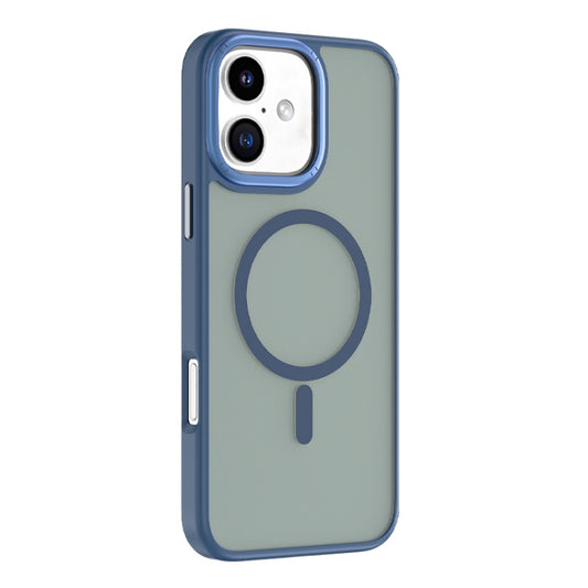 For iPhone 16 Mutural Skin Feel Series Frosted MagSafe Magnetic Phone Case(Blue) - iPhone 16 Cases by Mutural | Online Shopping South Africa | PMC Jewellery | Buy Now Pay Later Mobicred