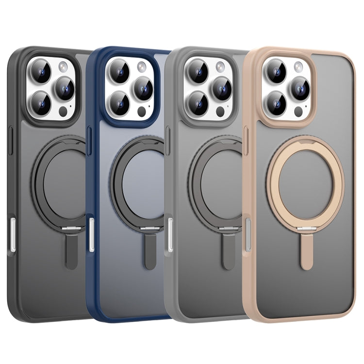 For iPhone 16 Pro Max Mutural Armor Series MagSafe Magnetic Holder Phone Case(Desert Gold) - iPhone 16 Pro Max Cases by Mutural | Online Shopping South Africa | PMC Jewellery | Buy Now Pay Later Mobicred