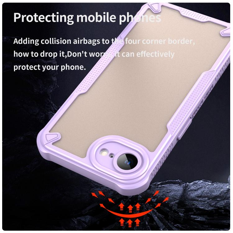 For iPhone 16e Armor Glaze PC Hybrid TPU Phone Case(Purple) - iPhone 16e Cases by PMC TechLife | Online Shopping South Africa | PMC TechLife | Buy Now Pay Later Mobicred