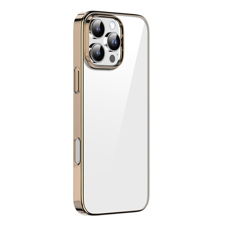 For iPhone 16 Pro Max Mutural Jiantou Series Electroplating Hybrid PC Phone Case(Mocha Gold) - iPhone 16 Pro Max Cases by Mutural | Online Shopping South Africa | PMC Jewellery | Buy Now Pay Later Mobicred