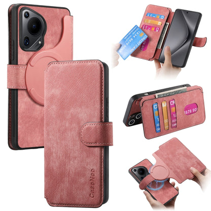 For Huawei Pura 70 Ultra CaseNeo MagSafe RFID Anti-theft Retro Leather Phone Case(Pink) - Huawei Cases by CaseNeo | Online Shopping South Africa | PMC Jewellery | Buy Now Pay Later Mobicred