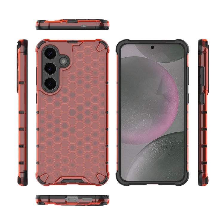 For Samsung Galaxy S25+ 5G Honeycomb Shockproof Phone Case(Red) - Galaxy S25+ 5G Cases by PMC Jewellery | Online Shopping South Africa | PMC Jewellery | Buy Now Pay Later Mobicred