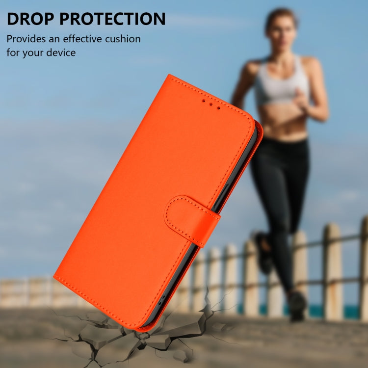 For Honor Magic6 Pro Skin Feel Solid Color Leather Phone Case with Lanyard(Orange) - Honor Cases by PMC Jewellery | Online Shopping South Africa | PMC Jewellery | Buy Now Pay Later Mobicred