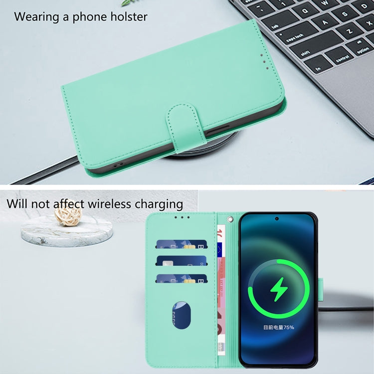 For Honor Magic6 Pro Skin Feel Solid Color Leather Phone Case with Lanyard(Mint Green) - Honor Cases by PMC Jewellery | Online Shopping South Africa | PMC Jewellery | Buy Now Pay Later Mobicred