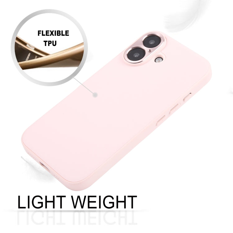 For iPhone 16 Plus GEBEI Plain Leather TPU Hybrid PU Phone Case(Pink) - iPhone 16 Plus Cases by GEBEI | Online Shopping South Africa | PMC Jewellery | Buy Now Pay Later Mobicred