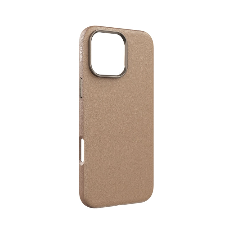 For iPhone 16 Pro TOTU PC-17 Mulsanne Series Plain Leather MagSafe Magnetic Phone Case(Gold) - iPhone 16 Pro Cases by TOTUDESIGN | Online Shopping South Africa | PMC Jewellery | Buy Now Pay Later Mobicred