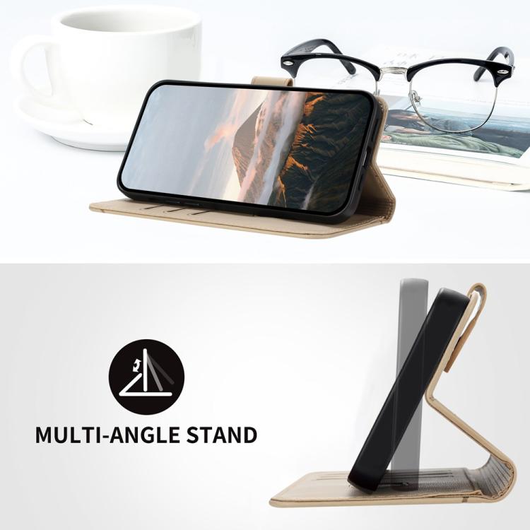 For iPhone 17 Triangle Pattern Buckle Clasp Leather Phone Case(Gold) - free shipping - PMc TechLife - Order now!