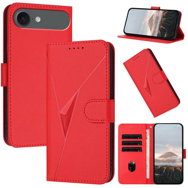 For iPhone 17 Air Triangle Pattern Buckle Clasp Leather Phone Case(Red) - free shipping - PMc TechLife - Order now!