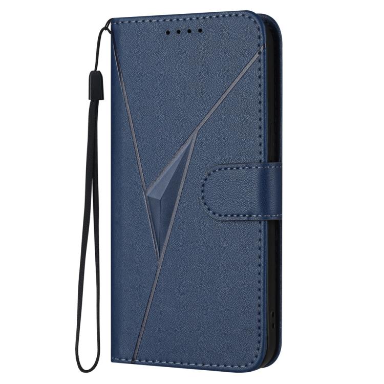 For iPhone 17 Air Triangle Pattern Buckle Clasp Leather Phone Case(Royal Blue) - free shipping - PMc TechLife - Order now!