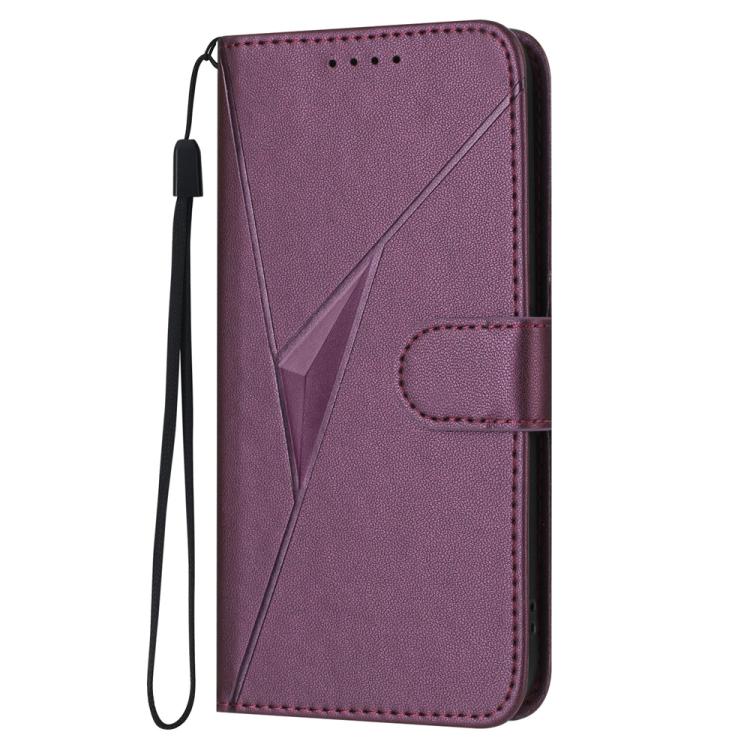 For iPhone 17 Pro Max Triangle Pattern Buckle Clasp Leather Phone Case(Dark Purple) - free shipping - PMc TechLife - Order now!