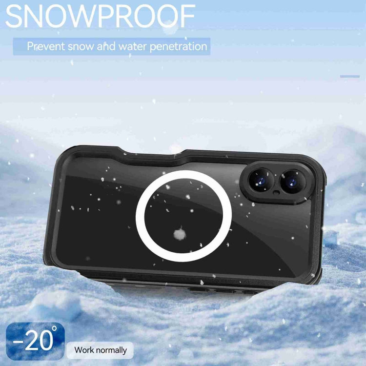 For iPhone 16 Plus RedPepper IP68 Waterproof Triple-proof MagSafe Phone Case(Black) - iPhone 16 Plus Cases by RedPepper | Online Shopping South Africa | PMC Jewellery | Buy Now Pay Later Mobicred