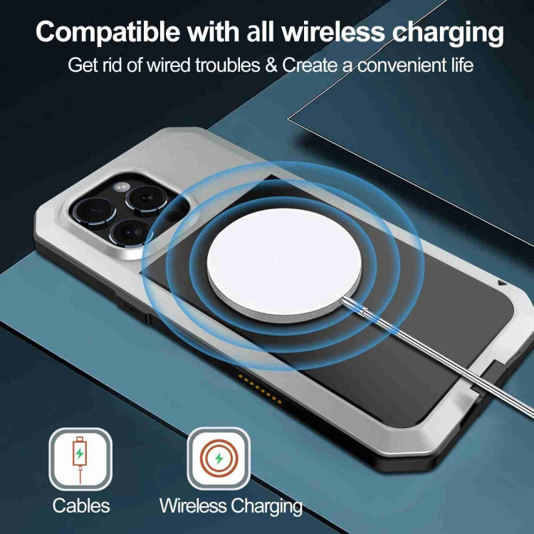 For iPhone 16 Pro RedPepper Triple-proof Metal Phone Case(Silver) - free shipping - PMC Jewellery - Order now!
