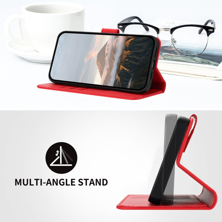 For Samsung Galaxy S25 Ultra 5G Triangle Pattern Buckle Clasp Leather Phone Case(Red) - Galaxy S25 Ultra 5G Cases by PMC Jewellery | Online Shopping South Africa | PMC Jewellery | Buy Now Pay Later Mobicred