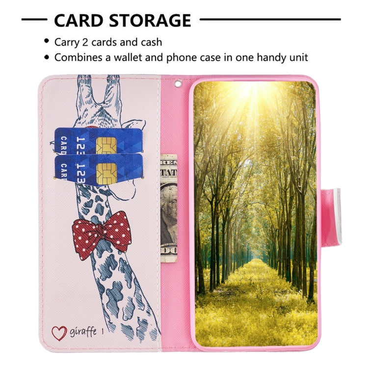 For Samsung Galaxy S25 Ultra 5G Colored Drawing Pattern Leather Phone Case(Giraffe) - Galaxy S25 Ultra 5G Cases by PMC Jewellery | Online Shopping South Africa | PMC Jewellery | Buy Now Pay Later Mobicred