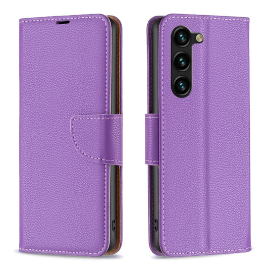 For Samsung Galaxy S25+ 5G Litchi Texture Pure Color Flip Leather Phone Case(Purple) - Galaxy S25+ 5G Cases by PMC Jewellery | Online Shopping South Africa | PMC Jewellery | Buy Now Pay Later Mobicred