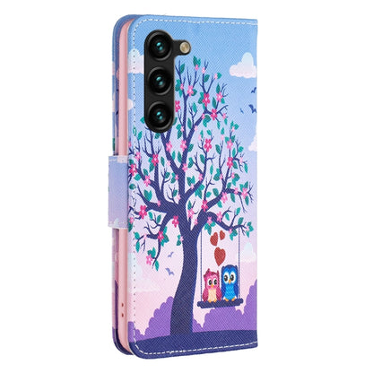 For Samsung Galaxy S25+ 5G Colored Drawing Pattern Leather Phone Case(Owl) - Galaxy S25+ 5G Tempered Glass by PMC Jewellery | Online Shopping South Africa | PMC Jewellery | Buy Now Pay Later Mobicred