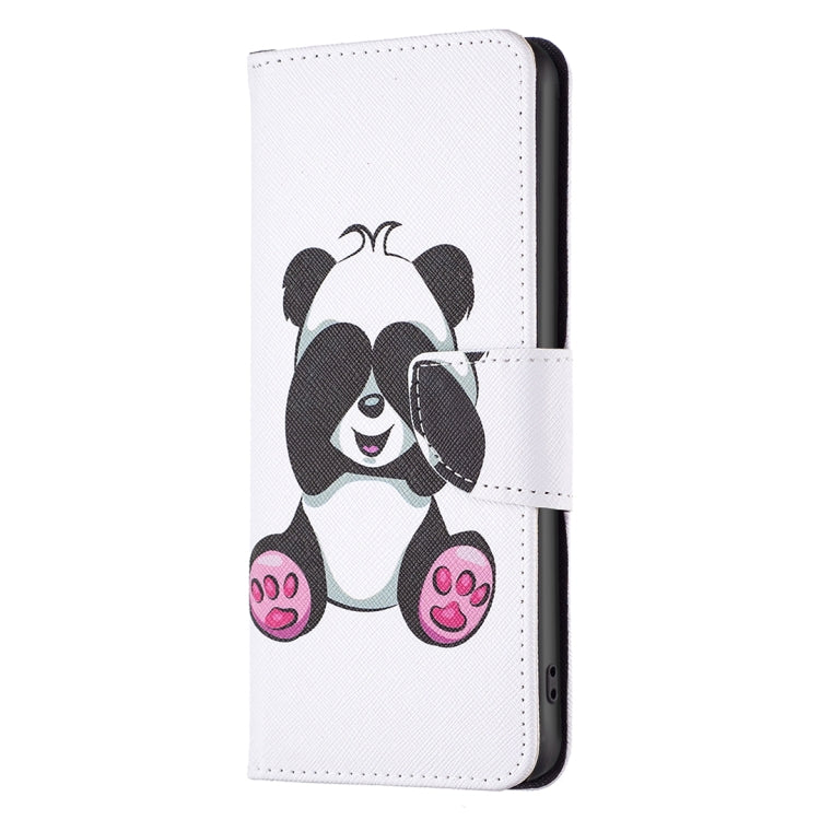 For Samsung Galaxy S25+ 5G Colored Drawing Pattern Leather Phone Case(Panda) - free shipping - PMC Jewellery - Order now!
