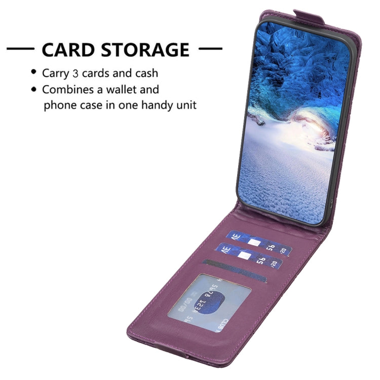 For Samsung Galaxy S25+ 5G Diamond Lattice Vertical Flip Leather Phone Case(Dark Purple) - Galaxy S25+ 5G Cases by PMC Jewellery | Online Shopping South Africa | PMC Jewellery | Buy Now Pay Later Mobicred