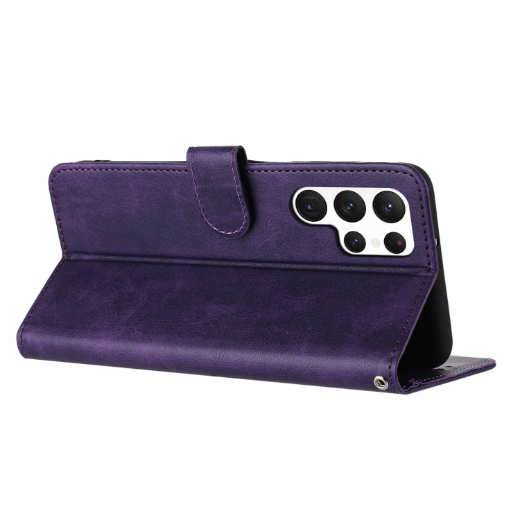 For Samsung Galaxy S25 Ultra 5G Solid Calf Texture Flip Leather Phone Case(Purple) - free shipping - PMC TechLife - Order now!