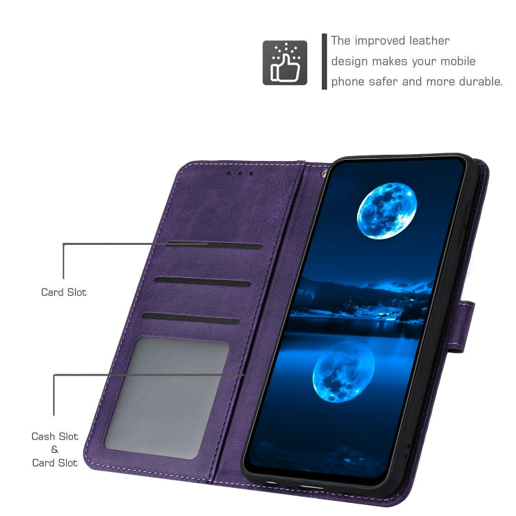 For Samsung Galaxy S25 Ultra 5G Solid Calf Texture Flip Leather Phone Case(Purple) - free shipping - PMC TechLife - Order now!