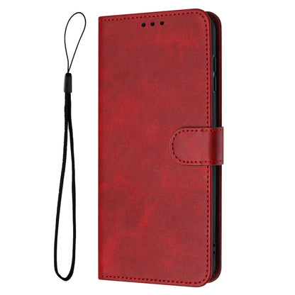 For Samsung Galaxy S25+ / S24+ 5G Solid Calf Texture Flip Leather Phone Case(Red) - Galaxy S25+ 5G Cases by PMC Jewellery | Online Shopping South Africa | PMC Jewellery | Buy Now Pay Later Mobicred