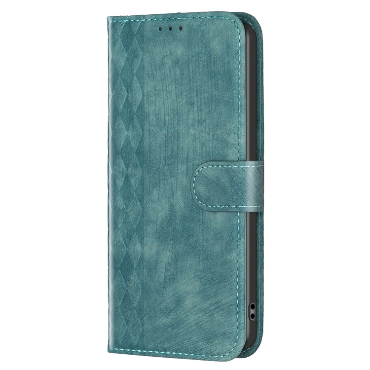 For Samsung Galaxy S25+ 5G Plaid Embossed Leather Phone Case(Green) - Galaxy S25+ 5G Cases by PMC Jewellery | Online Shopping South Africa | PMC Jewellery | Buy Now Pay Later Mobicred