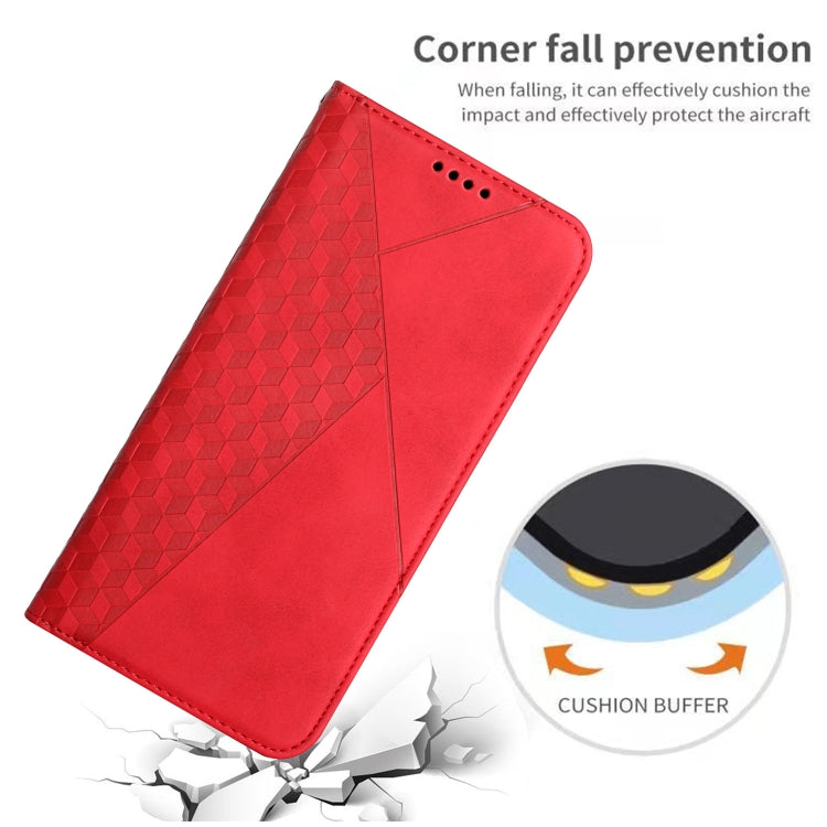 For Samsung Galaxy S25 Ultra 5G Diamond Splicing Skin Feel Magnetic Leather Phone Case(Red) - Galaxy S25 Ultra 5G Cases by PMC Jewellery | Online Shopping South Africa | PMC Jewellery | Buy Now Pay Later Mobicred