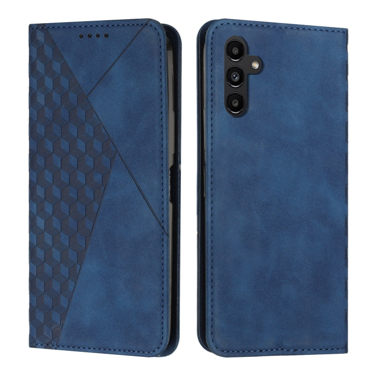 For Samsung Galaxy S25+ / S24+ 5G Diamond Splicing Skin Feel Magnetic Leather Phone Case(Blue) - Galaxy S25 5G Cases by PMC Jewellery | Online Shopping South Africa | PMC Jewellery | Buy Now Pay Later Mobicred