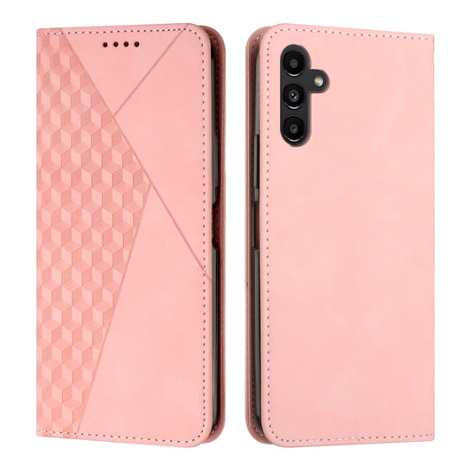 For Samsung Galaxy S25+ / S24+ 5G Diamond Splicing Skin Feel Magnetic Leather Phone Case(Rose Gold) - Galaxy S25 5G Cases by PMC Jewellery | Online Shopping South Africa | PMC Jewellery | Buy Now Pay Later Mobicred