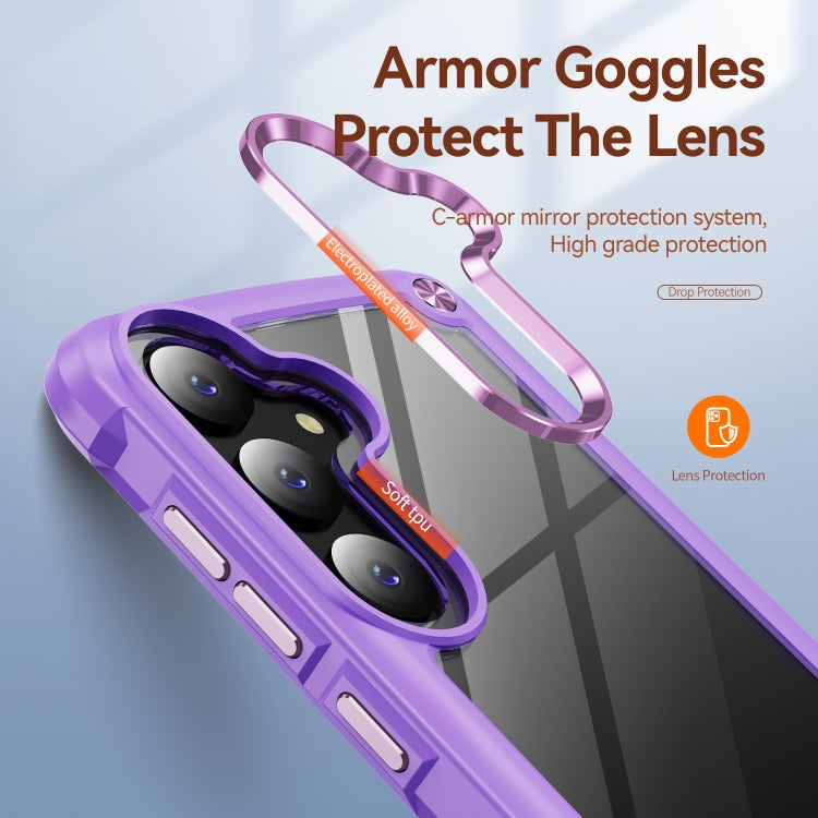 For Samsung Galaxy S25+ 5G TPU + PC Lens Protection Phone Case(Purple) - Galaxy S25+ 5G Cases by PMC Jewellery | Online Shopping South Africa | PMC Jewellery | Buy Now Pay Later Mobicred