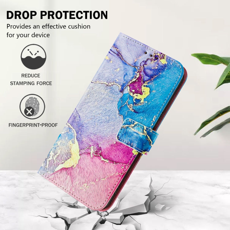 For iPhone 16e Art Colored Drawing Pattern Leather Phone Case(Colorful marble) - iPhone 16e Cases by PMC TechLife | Online Shopping South Africa | PMC TechLife | Buy Now Pay Later Mobicred