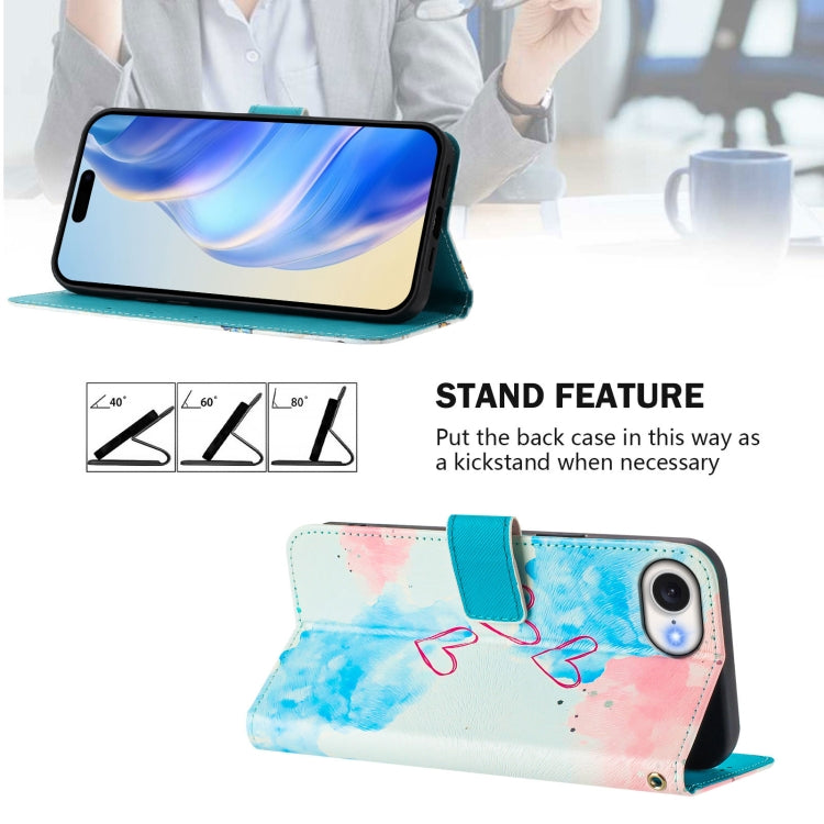 For iPhone 16e Art Colored Drawing Pattern Leather Phone Case(LOVE ME) - free shipping - PMC TechLife - Order now!