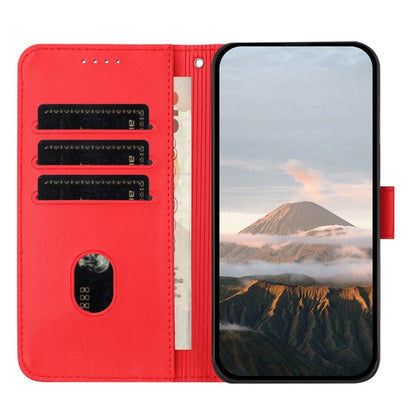 For Huawei Pura 70 Pro / Pura 70 Ultra Triangle Pattern Buckle Clasp Leather Phone Case(Red) - Huawei Cases by PMC Jewellery | Online Shopping South Africa | PMC Jewellery | Buy Now Pay Later Mobicred