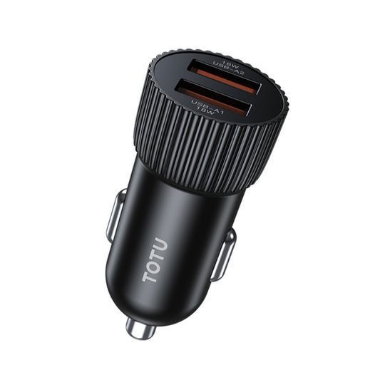 TOTU CC-1 36W Dual USB Ports Fast Charging Car Charger(Black) - Car Charger by TOTUDESIGN | Online Shopping South Africa | PMC Jewellery | Buy Now Pay Later Mobicred