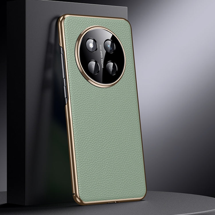 For Honor X60 Pro Genuine Leather PC Phone Case(Green) - Honor Cases by PMC TechLife | Online Shopping South Africa | PMC TechLife | Buy Now Pay Later Mobicred