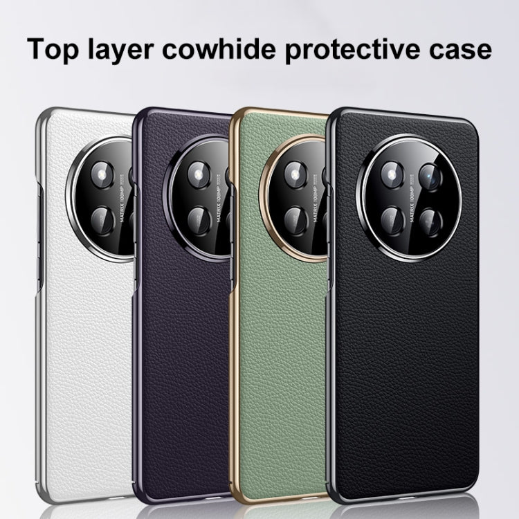 For Honor X60 Genuine Leather PC Phone Case(Orange) - Honor Cases by PMC TechLife | Online Shopping South Africa | PMC TechLife | Buy Now Pay Later Mobicred