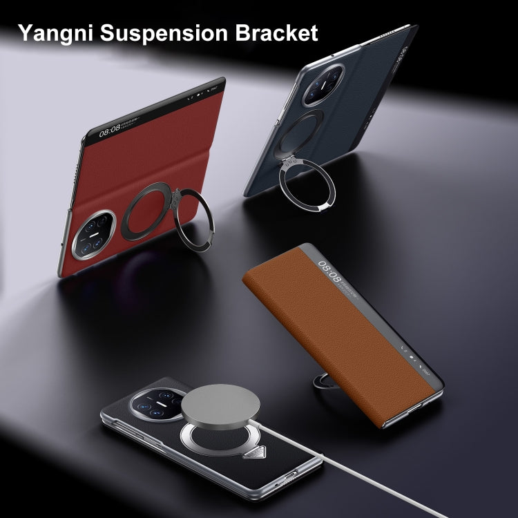 For Huawei Mate X6 SULADA Smart View Window MagSafe Magnetic Holder Leather Phone Case(Red) - free shipping - PMC TechLife - Order now!