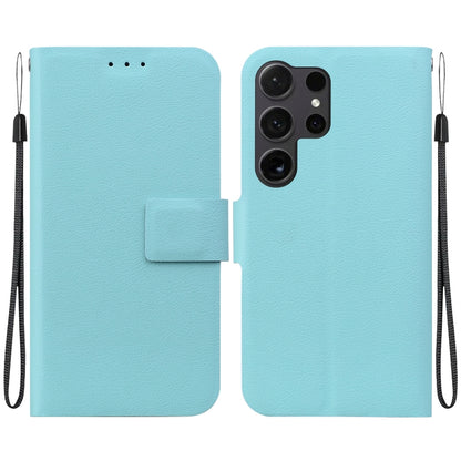 For Samsung Galaxy S25 Ultra 5G Ultra-thin Voltage Magnetic Buckle Leather Phone Case(Green) - Galaxy S25 Ultra 5G Cases by PMC Jewellery | Online Shopping South Africa | PMC Jewellery | Buy Now Pay Later Mobicred