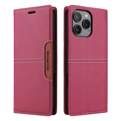 For iPhone 16 Pro Max GQUTROBE G01 RFID Anti-theft Leather Phone Case(Red) - iPhone 16 Pro Max Cases by GQUTROBE | Online Shopping South Africa | PMC Jewellery | Buy Now Pay Later Mobicred