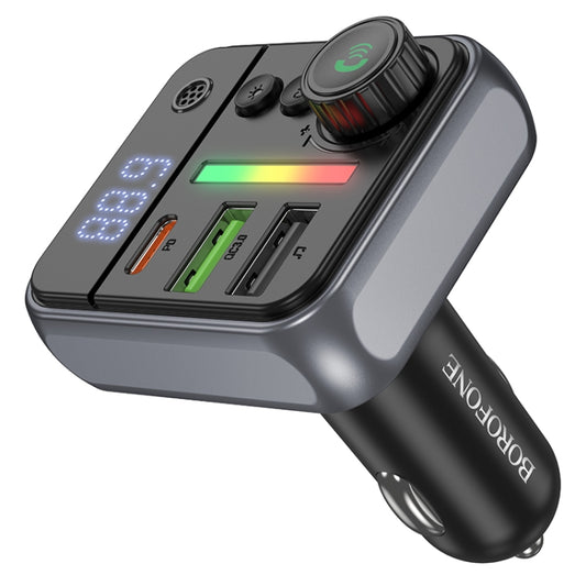 Borofone BC50 Ascenso PD20W & QC3.0 Car Bluetooth FM Transmitter(Black) - Bluetooth Car Kits by Borofone | Online Shopping South Africa | PMC Jewellery | Buy Now Pay Later Mobicred