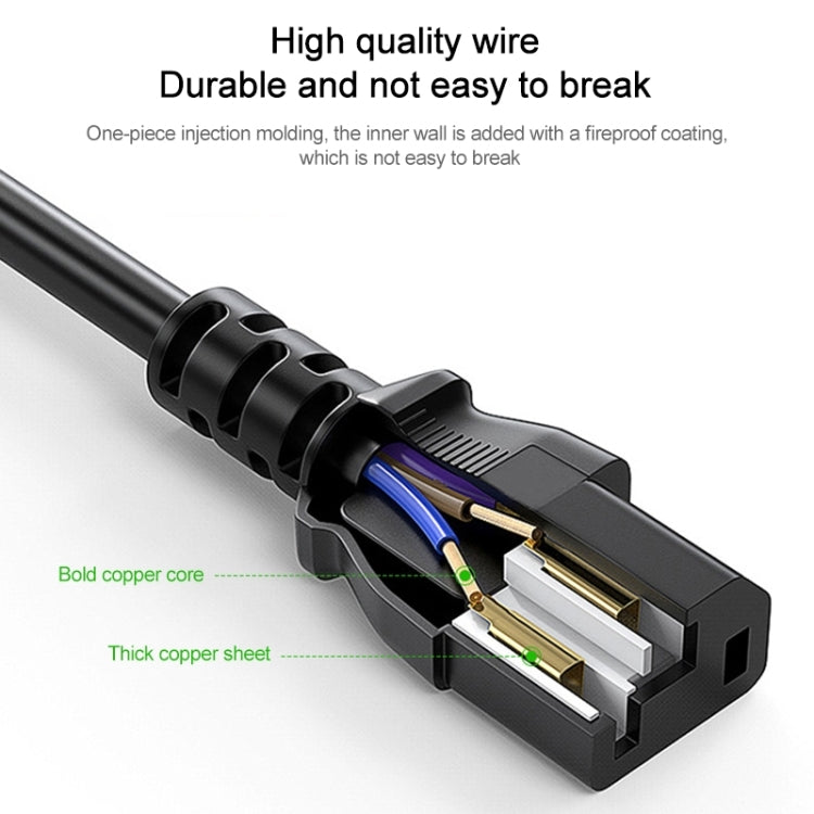 EU Plug Computer PC Power Cord 3 Pin Cable, Length:5m(Black) - Power Cord by PMC TechLife | Online Shopping South Africa | PMC TechLife | Buy Now Pay Later Mobicred