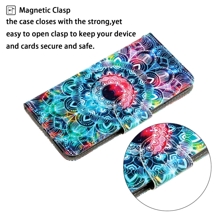 For Samsung Galaxy S25+ 5G Colored Drawing Pattern Leather Phone Case(Mandala) - Galaxy S25+ 5G Cases by PMC Jewellery | Online Shopping South Africa | PMC Jewellery | Buy Now Pay Later Mobicred