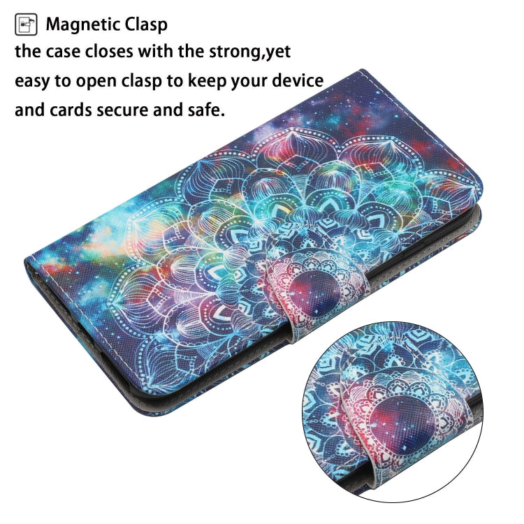 For Samsung Galaxy S25+ 5G Colored Drawing Pattern Leather Phone Case(Star Mandala) - Galaxy S25+ 5G Cases by PMC Jewellery | Online Shopping South Africa | PMC Jewellery | Buy Now Pay Later Mobicred