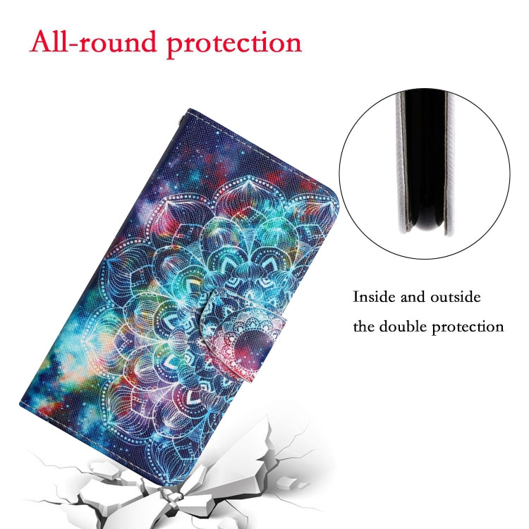 For Samsung Galaxy S25+ 5G Colored Drawing Pattern Leather Phone Case(Star Mandala) - Galaxy S25+ 5G Cases by PMC Jewellery | Online Shopping South Africa | PMC Jewellery | Buy Now Pay Later Mobicred