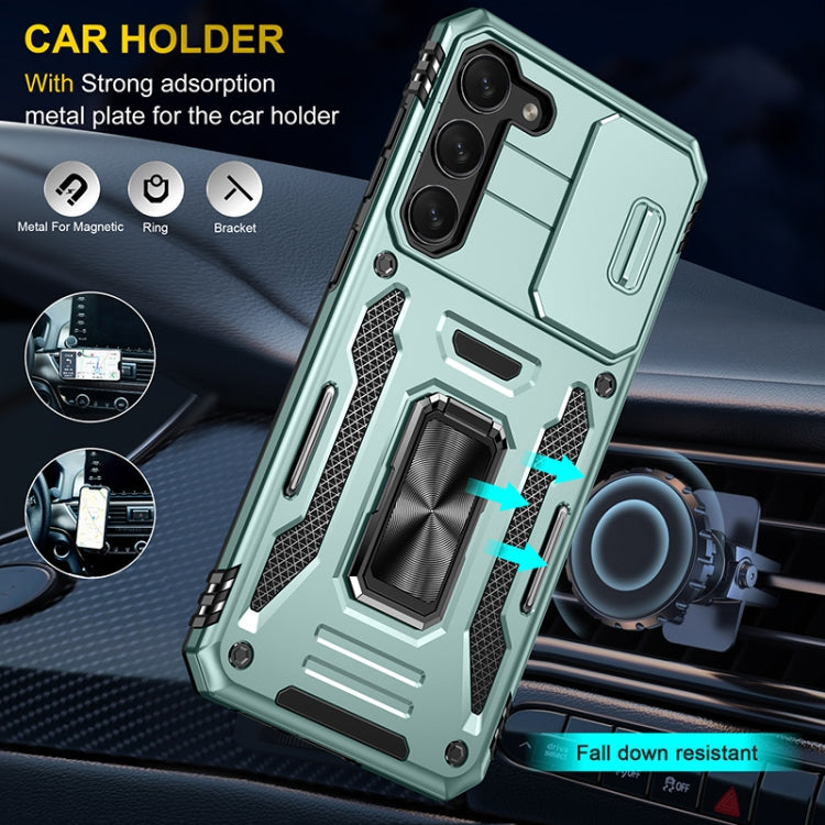 For Samsung Galaxy S25+ 5G Armor PC Hybrid TPU Camera Shield Phone Case(Alpine Green) - Galaxy S25+ 5G Cases by PMC Jewellery | Online Shopping South Africa | PMC Jewellery | Buy Now Pay Later Mobicred