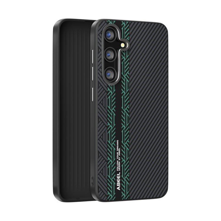 For Samsung Galaxy S25+ 5G ABEEL 6D Micro Relief MagSafe Magnetic Phone Case(Green) - Galaxy S25+ 5G Cases by PMC Jewellery | Online Shopping South Africa | PMC Jewellery | Buy Now Pay Later Mobicred