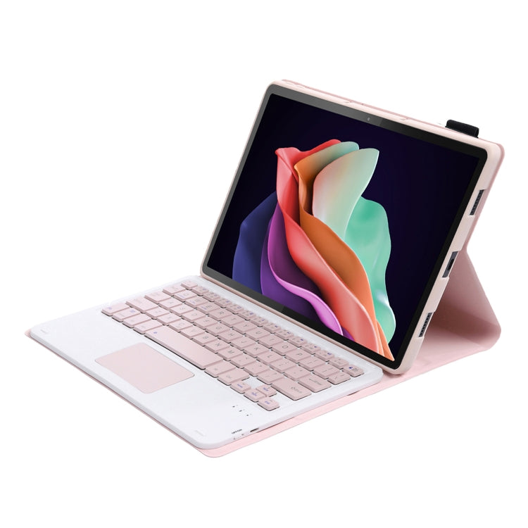 For Huawei MatePad SE 10.4 AH13-A Ultra-thin Detachable Bluetooth Keyboard Leather Tablet Case with Touchpad(Pink White) - Others Keyboard by PMC Jewellery | Online Shopping South Africa | PMC Jewellery | Buy Now Pay Later Mobicred