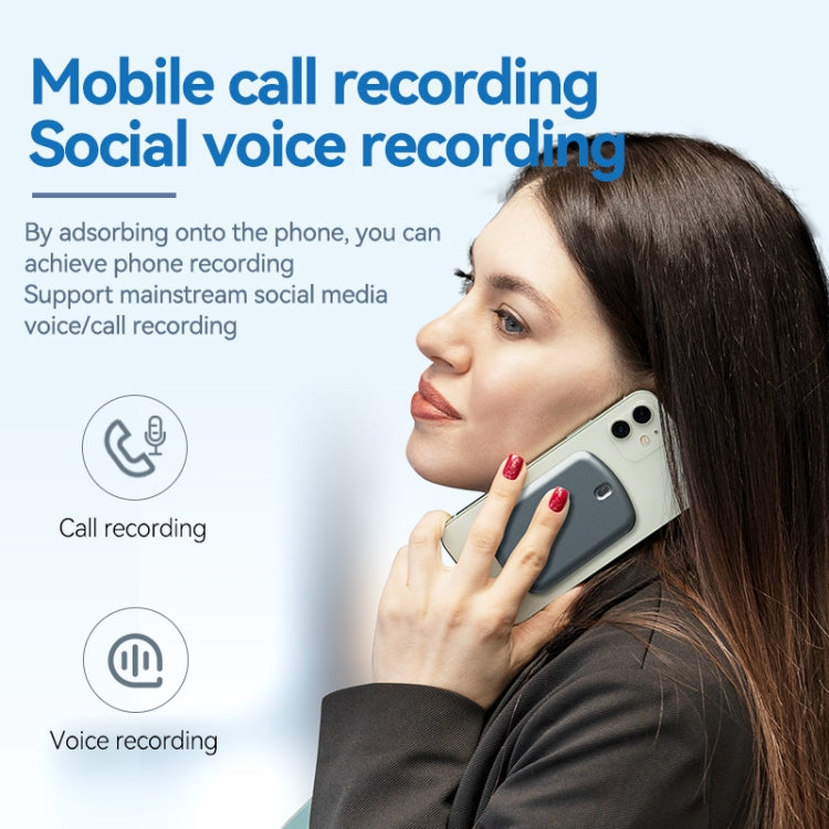 A1A Strong Magnetic Mobile Call Voice Recorder APP Recording Version, Memory:8GB(Black) - Recording Pen by PMC TechLife | Online Shopping South Africa | PMC TechLife | Buy Now Pay Later Mobicred